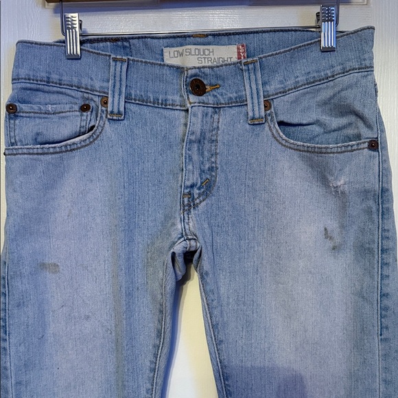 Levi's Light Blue Low Slouch Straight Leg Jeans #333 - Picture 3 of 14